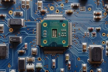 Fototapeta premium Digitalisierung mit rechenstarken Computerchips, Konzept GPUs für künstliche Intelligenz