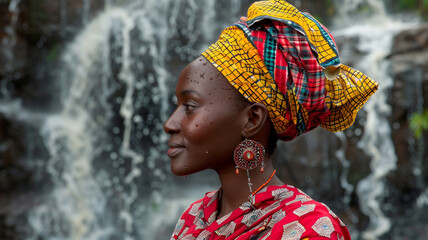 Beautiful female african: stunning portrait of an elegant woman showcasing the beauty and grace of african ethnicity, with captivating charm and allure in every glance.