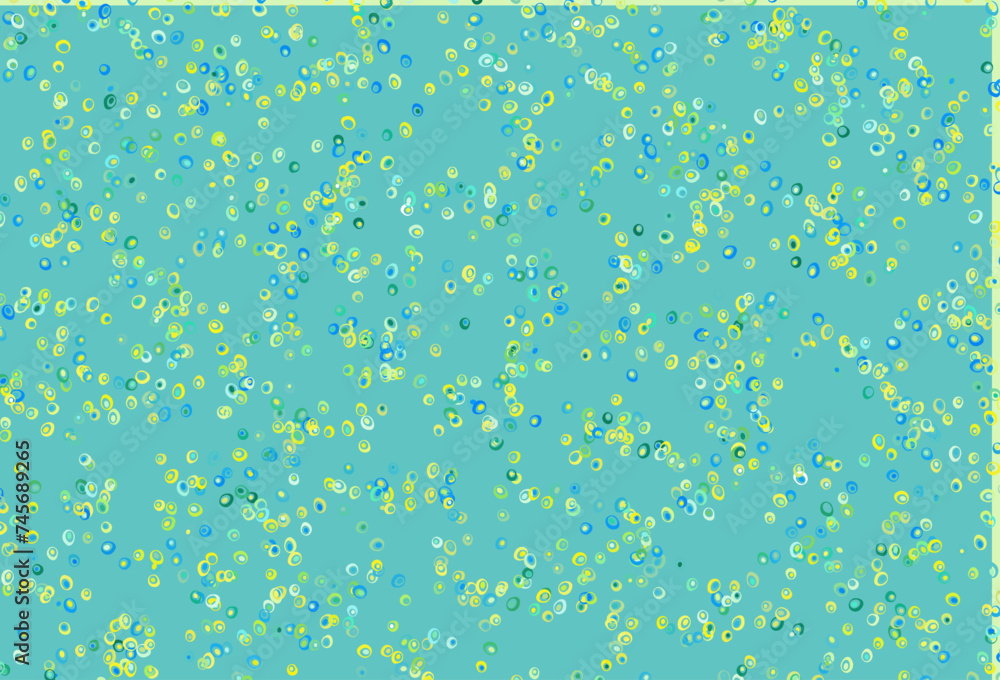 Poster Light Blue, Yellow vector layout with circle shapes.
