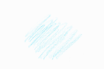 Wax crayon hand drawing blue background