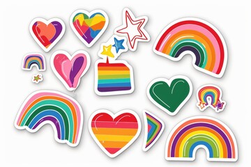 LGBTQ Sticker honest love design. Rainbow amorous motive lgbtq pride sticker for network diversity Flag illustration. Colored lgbt parade unity in diversity. Gender speech civilized