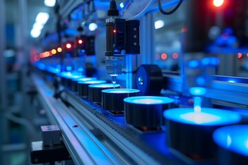 Produktion von Mikrochips, Fabrik für Computerchips, Industrie der Nanotechnologie