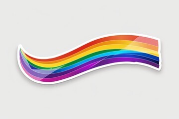 LGBTQ Sticker love self actualization design. Rainbow affectionate motive love reunion diversity Flag illustration. Colored lgbt parade diversity research. Gender speech partnership