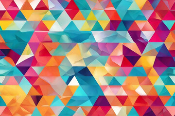 Abstract multicolor mosaic backdrop. Geometric low polygonal background