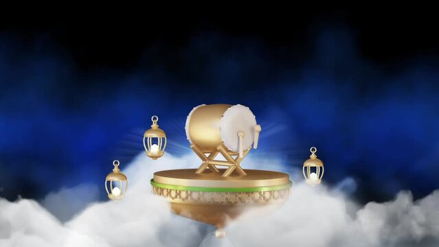Ramadan background with bedug drum