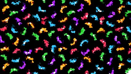 black background with colorful patterns