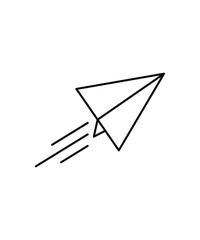 paper airplane icon, vector best line icon.