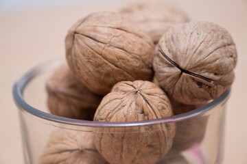 The detailed texture of Organic Walnuts: A Rustic Display of Nature's Nutritious Bounty, Experience...