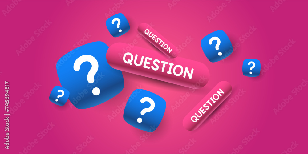 Poster a poster with question marks. a question that needs an answer. elements for transmitting information