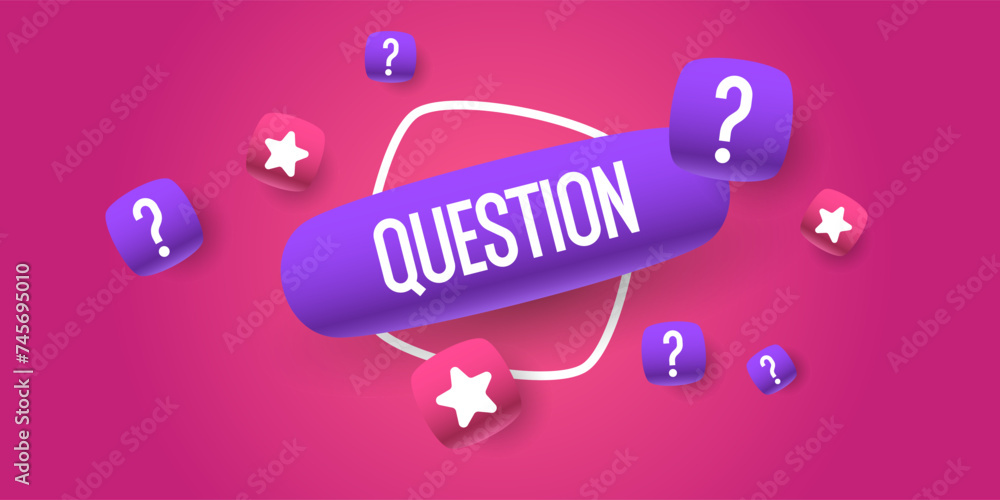 Poster a poster with question marks. a question that needs an answer. elements for transmitting information
