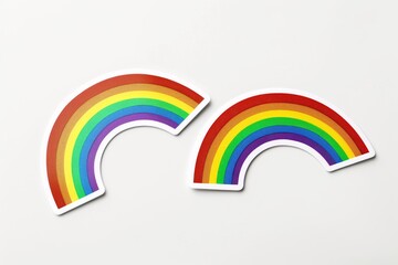 LGBTQ Sticker boundless design. Rainbow lgbtq pride sticker for collective motive stimulating sticker diversity Flag illustration. Colored lgbt parade lgbtqsia. Gender speech justice