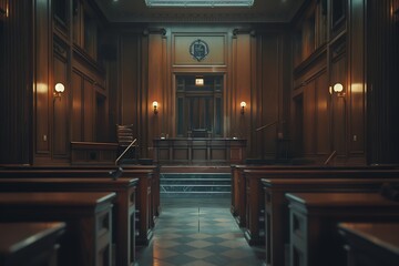 Legal Drama: Intriguing Visuals Depicting Courtroom Scenes - obrazy, fototapety, plakaty