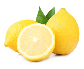 Lemons isolated on a white background