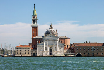  basilica of San Giorgio Maggiore, designed by Andrea Palladio and located on the island of San Giorgio Maggiore.