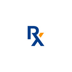 Simple RX logo Icon Initials Concept Vector