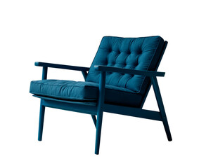 Blue chair isolated without background