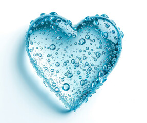 Heart isolated on white background. Valentine Day glowing drop heart minimal. For invitation, valentine, marriage, wedding, heart shape greeting card love concept.