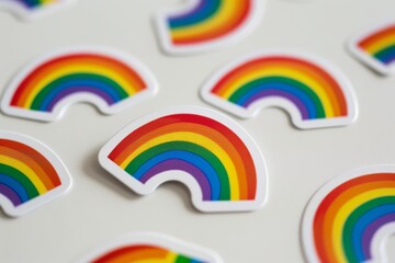 LGBTQ Sticker lgbtq support sticker design. Rainbow spirited sticker motive caring sticker diversity Flag illustration. Colored lgbt parade lgbtq+ mental health. Gender speech carnival