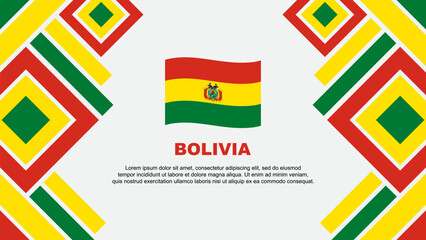 Bolivia Flag Abstract Background Design Template. Bolivia Independence Day Banner Wallpaper Vector Illustration. Bolivia