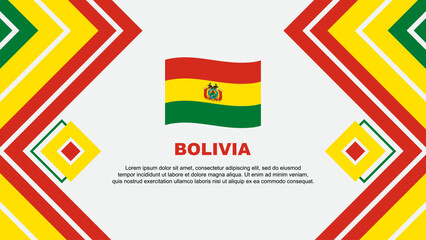 Bolivia Flag Abstract Background Design Template. Bolivia Independence Day Banner Wallpaper Vector Illustration. Bolivia Design