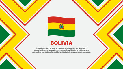 Bolivia Flag Abstract Background Design Template. Bolivia Independence Day Banner Wallpaper Vector Illustration. Bolivia Vector
