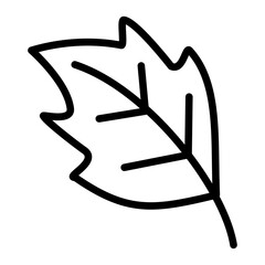 leaf icon isolated on white background, vector illustration