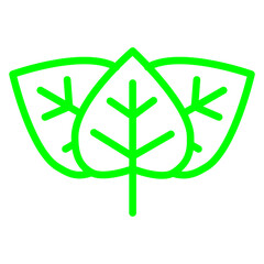 leaf icon isolated on white background, vector illustration