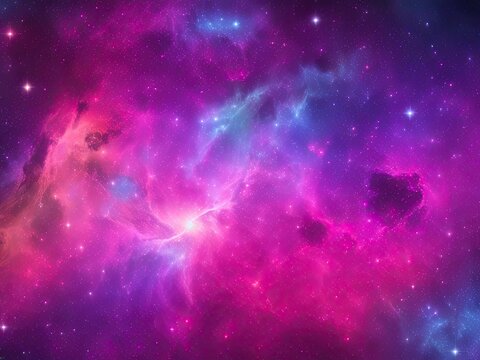Colorful abstract nebula space background available for free.