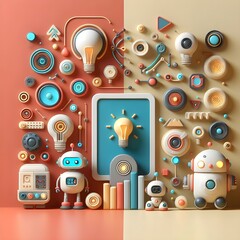ai and social network concept