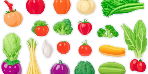 Set of Vegetables and Desserts Isometric Icons .Isolated Big set of color  icons on the theme of healthy  food. Flat design.  colored tomato sketch icon Vector
