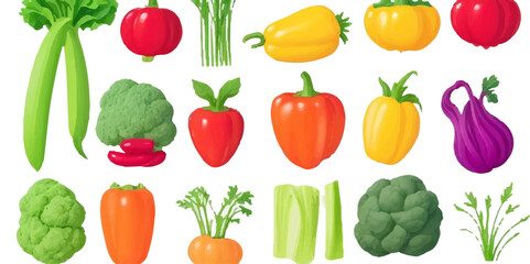 Set of Vegetables and Desserts Isometric Icons .Isolated Big set of color  icons on the theme of healthy  food. Flat design.  colored tomato sketch icon Vector
 - obrazy, fototapety, plakaty