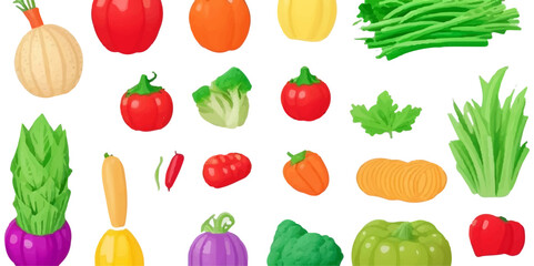 Set of Vegetables and Desserts Isometric Icons .Isolated Big set of color  icons on the theme of healthy  food. Flat design.  colored tomato sketch icon Vector
 - obrazy, fototapety, plakaty