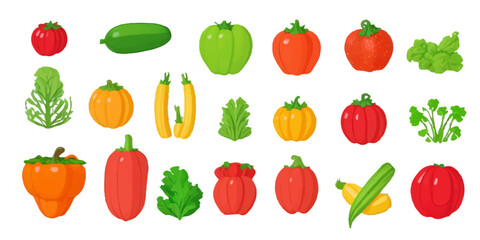Set of Vegetables and Desserts Isometric Icons .Isolated Big set of color  icons on the theme of healthy  food. Flat design.  colored tomato sketch icon Vector
