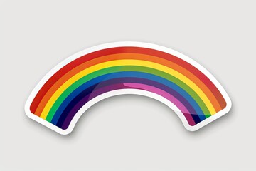 LGBTQ Sticker rainbow flag sticker design. Rainbow lgbtq pride sticker for mirror motive union diversity Flag illustration. Colored lgbt parade lgbtq+ elders. Gender speech rainbow path