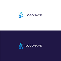 Connect People Logo Concept Icon Vector Design