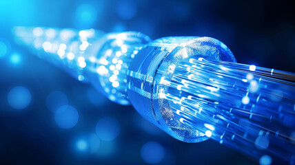 fiber optics cables background with lots spots