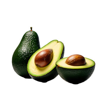 Avocado image isolated on a transparent background PNG photo