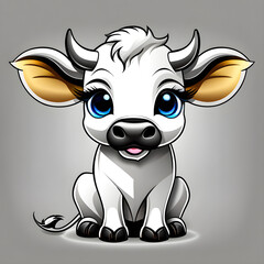 Obraz premium Capturing the Enchanting Charm: Exploring the Diverse Expressions of Adorable Buffaloes.(Generative AI)