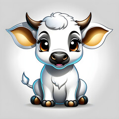 Naklejka premium Capturing the Enchanting Charm: Exploring the Diverse Expressions of Adorable Buffaloes.(Generative AI)