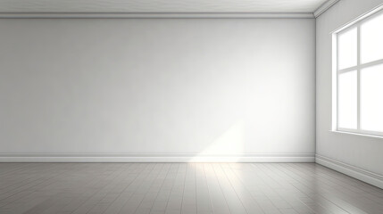 Empty Room With White Wall and Window