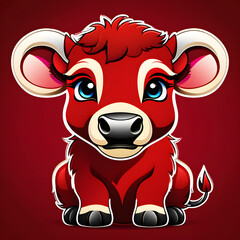 Fototapeta premium Capturing the Enchanting Charm: Exploring the Diverse Expressions of Adorable Buffaloes.(Generative AI)