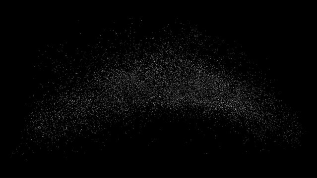 White grainy texture. Abstract dust overlay. Grain noise. White explosion on black background. Splash light realistic effect. Vector illustration, eps 10.	


