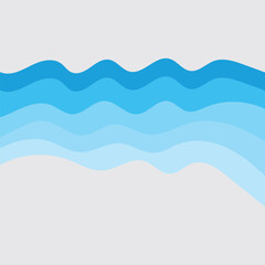 Water wave illustration design background
