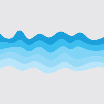 Water wave illustration design background