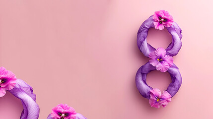 Fuchsia Floral Number Eight Decor