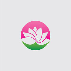 Lotus flower logo and symbol vector