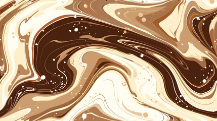 Sophisticated Brown Marble Swirl Background with Beige Accents for Elegant Interiors