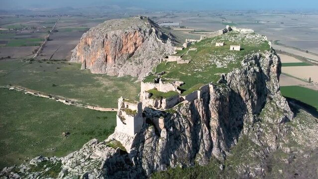 Aerial Video Of Anavarza Castle, Adana, Turkey