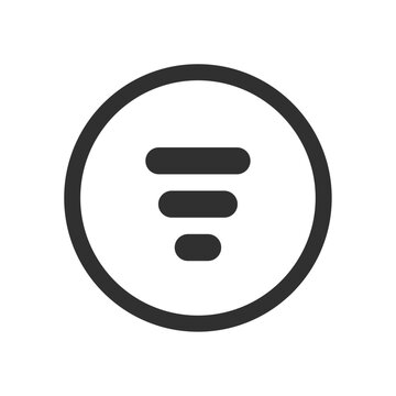 Black menu button sign icon vector illustration