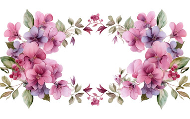 Decorative Border Frame for Photo Display Isolated on Transparent Background PNG.